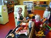 Grandchildren, Iris and Leo, at the Technopolis supermarket