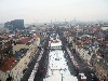 Bird&rsquo;s eye view of Christmas Market and skating ring