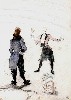 At the Circus, the Dog Trainer, 1899, black and colored chalk on paper.