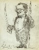 This is how Henry depicted me,from memory, in 1980.