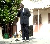 Solo, the director of the school introduces the talent contest.