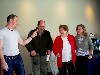 Tina enjoys a laugh with members of her "family."